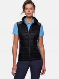 Damen Funktionsweste in Schwarz – atmungsaktiv, wasserabweisend und ideal für Arbeit, Service oder Freizeit